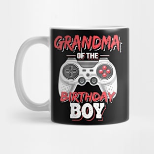 Grandma Of The Birthday Boy Matching Video Gamer Party Mug